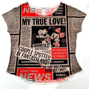 Disney park’s original t shirt women size XL printed Mickey Minnie Mouse love
